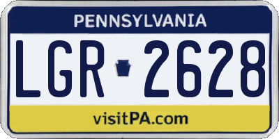 PA license plate LGR2628