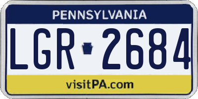 PA license plate LGR2684