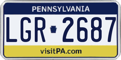 PA license plate LGR2687