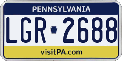 PA license plate LGR2688