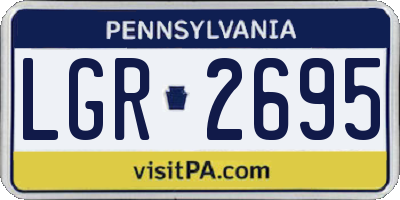 PA license plate LGR2695