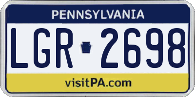 PA license plate LGR2698