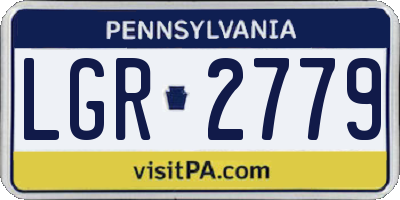 PA license plate LGR2779