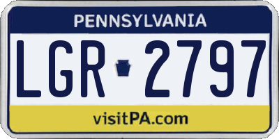 PA license plate LGR2797