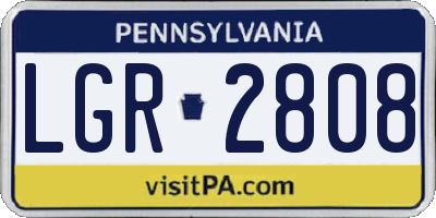 PA license plate LGR2808