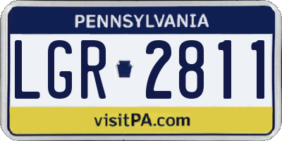 PA license plate LGR2811