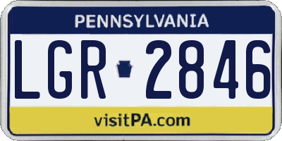 PA license plate LGR2846
