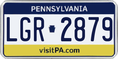 PA license plate LGR2879