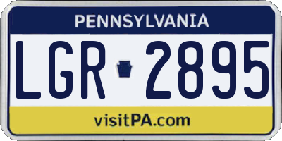 PA license plate LGR2895
