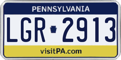 PA license plate LGR2913