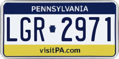 PA license plate LGR2971