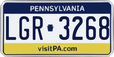 PA license plate LGR3268