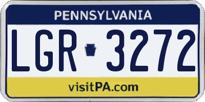 PA license plate LGR3272