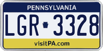 PA license plate LGR3328
