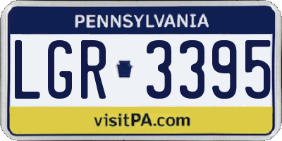 PA license plate LGR3395