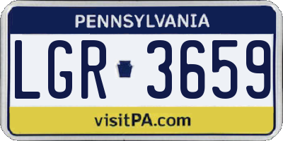 PA license plate LGR3659