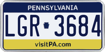 PA license plate LGR3684
