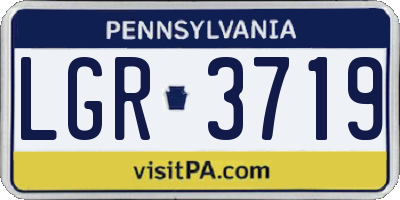 PA license plate LGR3719