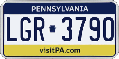 PA license plate LGR3790