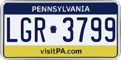 PA license plate LGR3799