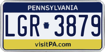 PA license plate LGR3879