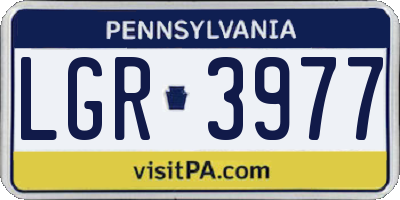 PA license plate LGR3977