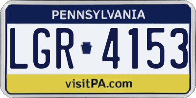 PA license plate LGR4153