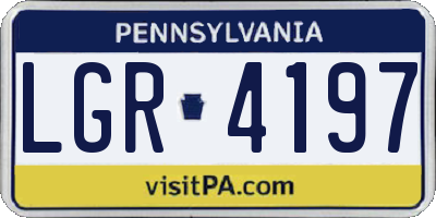 PA license plate LGR4197