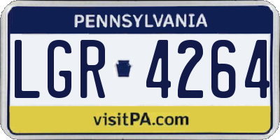 PA license plate LGR4264