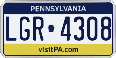 PA license plate LGR4308