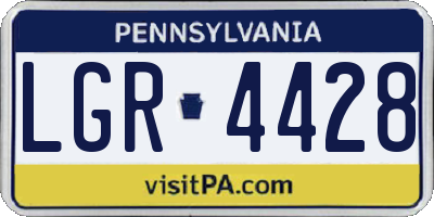 PA license plate LGR4428
