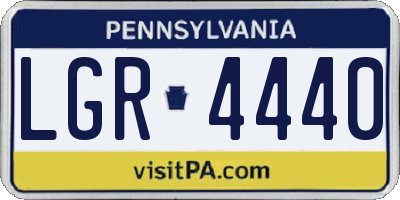 PA license plate LGR4440