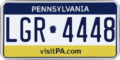 PA license plate LGR4448