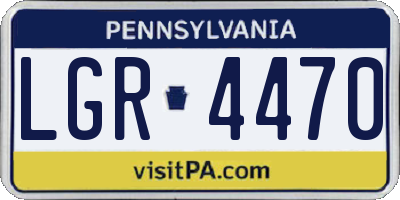 PA license plate LGR4470