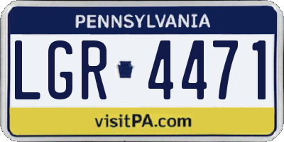 PA license plate LGR4471