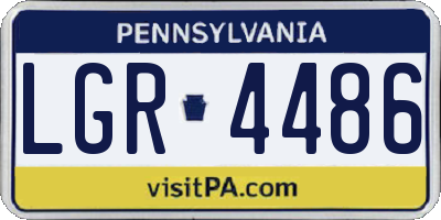 PA license plate LGR4486