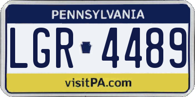 PA license plate LGR4489