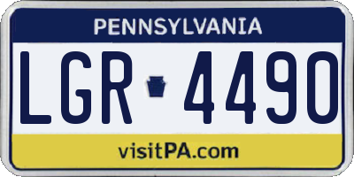 PA license plate LGR4490