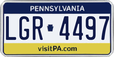 PA license plate LGR4497