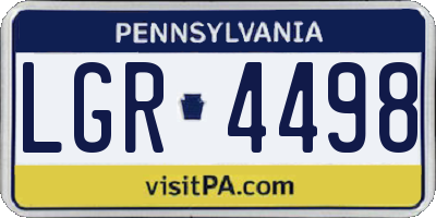 PA license plate LGR4498
