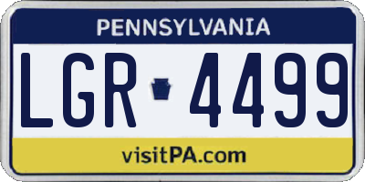 PA license plate LGR4499
