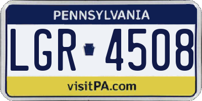PA license plate LGR4508