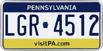 PA license plate LGR4512