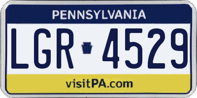 PA license plate LGR4529