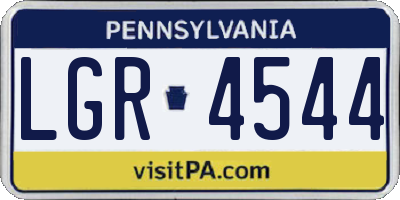 PA license plate LGR4544