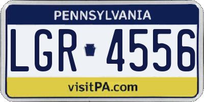 PA license plate LGR4556