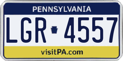 PA license plate LGR4557