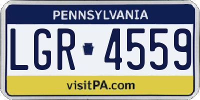 PA license plate LGR4559