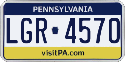 PA license plate LGR4570