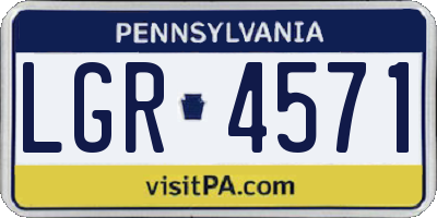 PA license plate LGR4571